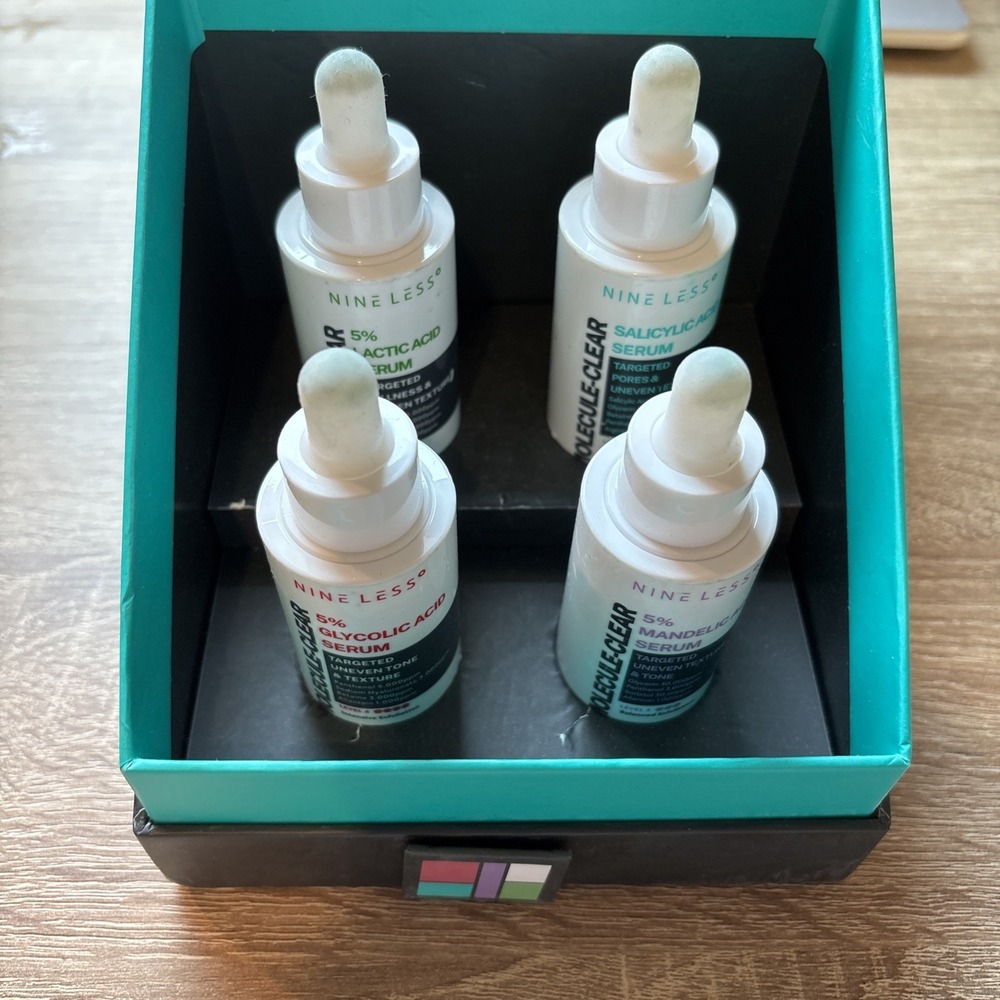 NINELESS Set Of 4 Salicylic Lactic Mandelic Glycolic Acid Smart Molecules